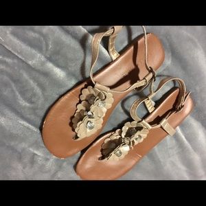 Women’s Beige Flower Sandals